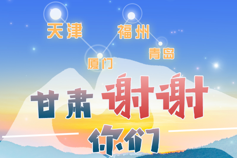 長圖|天津廈門福州青島，甘肅謝謝你們！