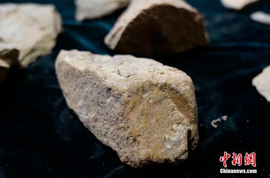 圖為靜寧縣賈河鄉(xiāng)竇坪村出土的石器。 夏劍鋒 攝