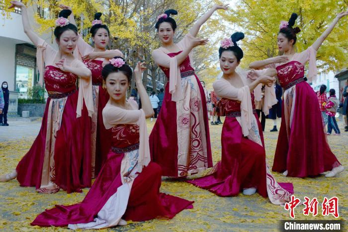 圖為秦州區(qū)文旅局組織的舞蹈隊(duì)帶來的舞蹈《醉太平》?！∏刂輩^(qū)委宣布供圖