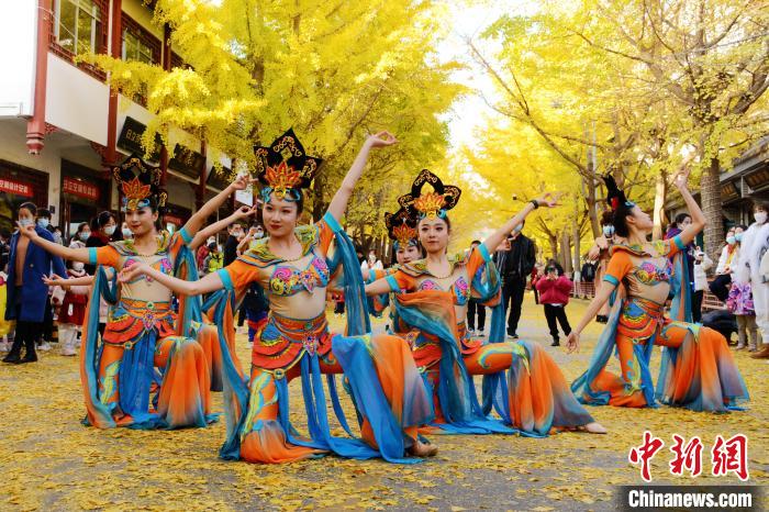 圖為秦州區(qū)文旅局組織的舞蹈隊(duì)帶來的舞蹈《絲路》?！∏刂輩^(qū)委宣布供圖