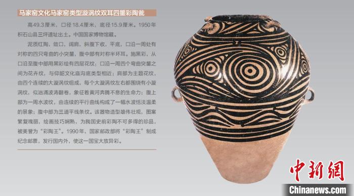 圖為“彩陶王”展板?！∨R夏州融媒體供圖