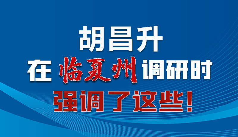 圖解|胡昌升在臨夏州調(diào)研時強調(diào)了這些！