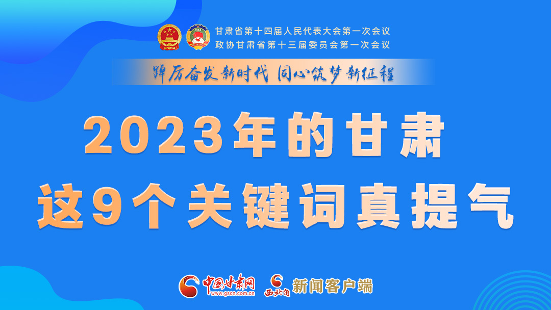 海報|2023年的甘肅 這9個關鍵詞真提氣！