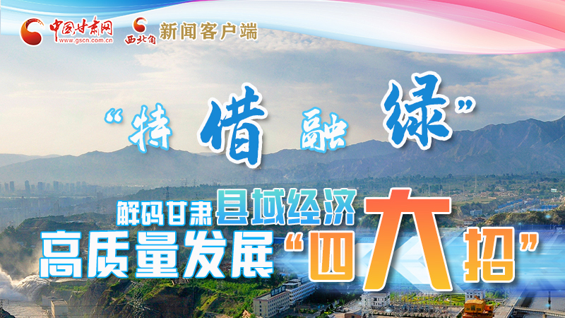 圖解|“特、借、融、綠”解碼甘肅縣域經(jīng)濟高質(zhì)量發(fā)展“四大招”