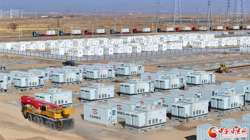 隴拍客丨民樂：儲(chǔ)能電站項(xiàng)目建設(shè)正酣