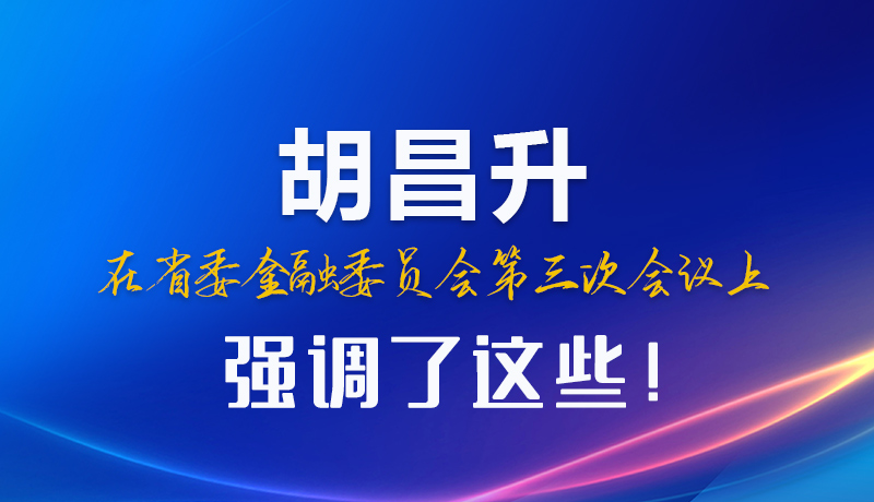圖解|胡昌升在省委金融委員會(huì)第三次會(huì)議上強(qiáng)調(diào)了這些！